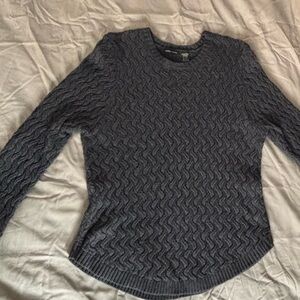 JEANNE PIERRE Charcoal Cable Knit Sweater